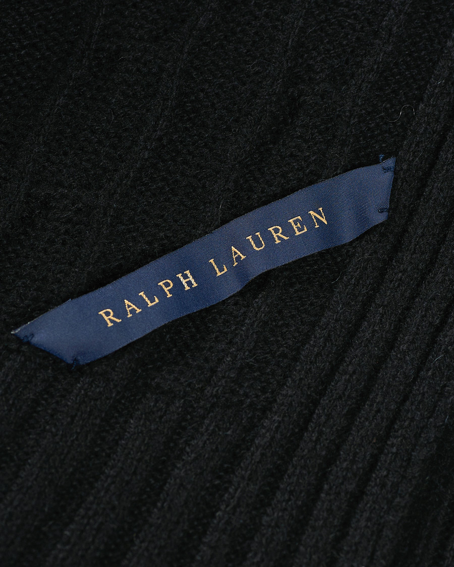 Mies | Kotiin | Ralph Lauren Home | Cable Knitted Cashmere Throw Midnight Black