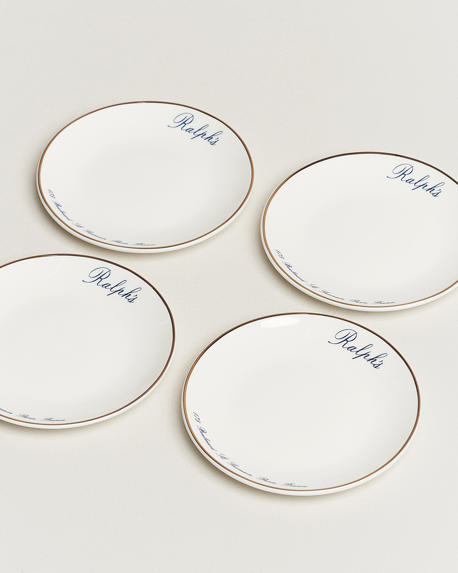 Mies | Uutuudet | Ralph Lauren Home | Ralph´s Paris Canape Plates 4pcs Navy/Gold