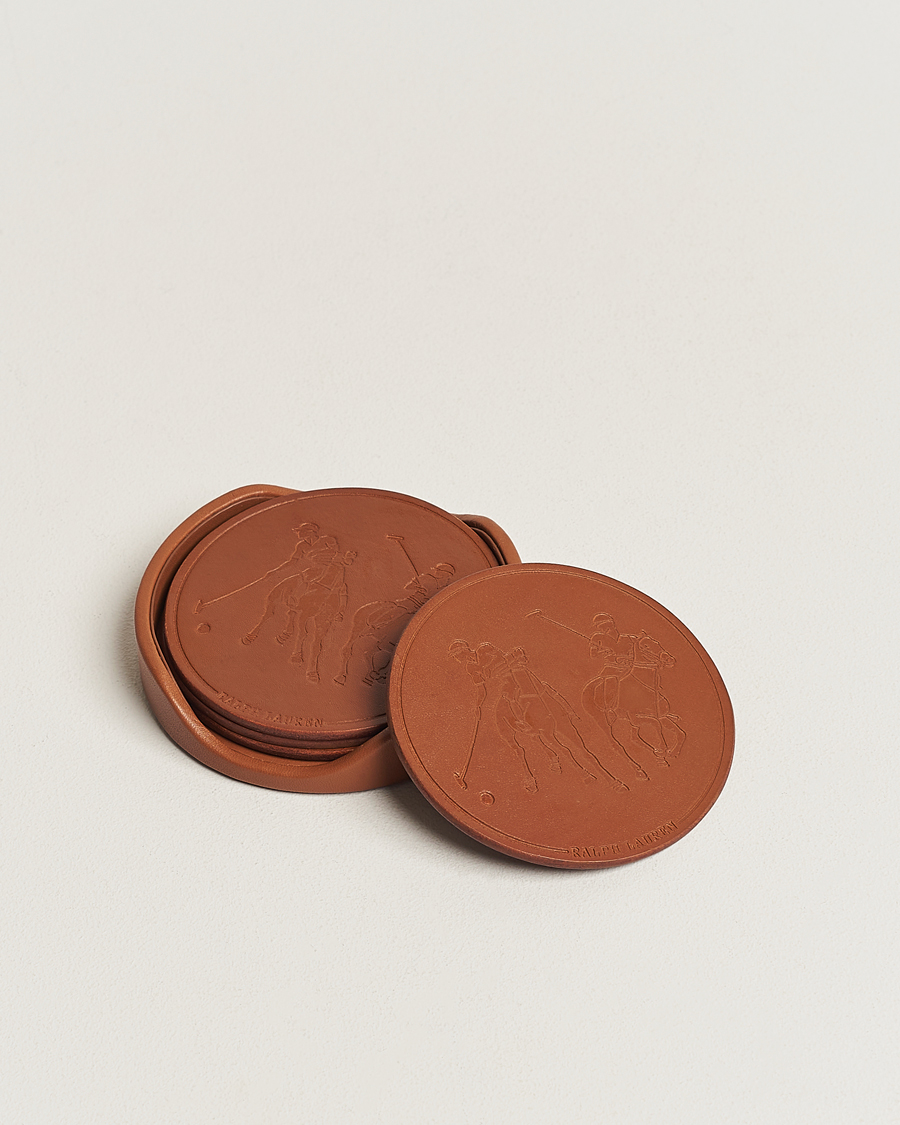 Mies | Kotiin | Ralph Lauren Home | Garrett Leather Coaster Set