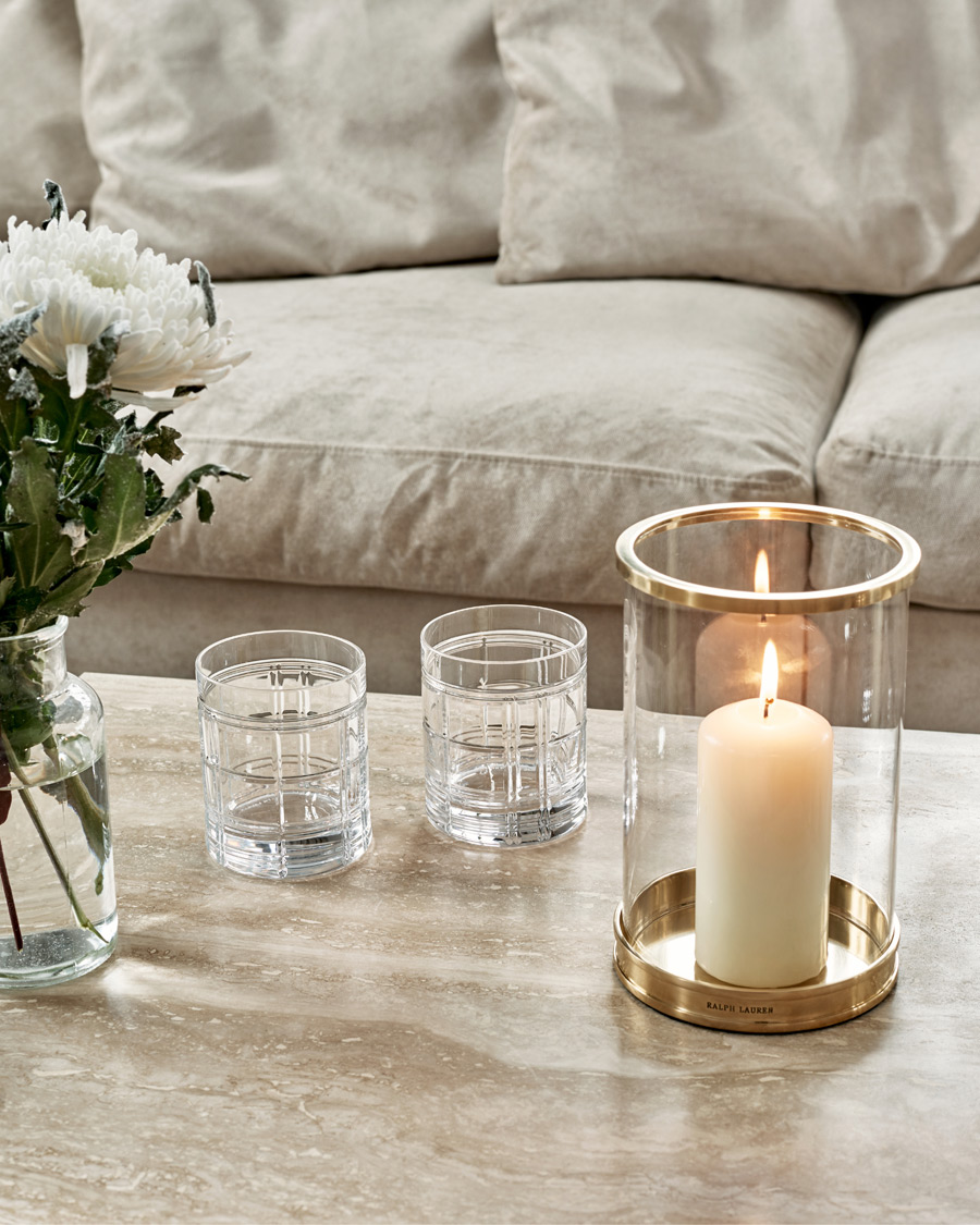 Mies | Kotiin | Ralph Lauren Home | Hudson Plaid Crystal Glass 2pcs Clear