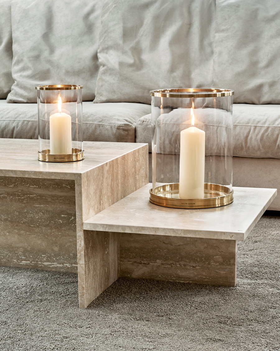 Mies | Kotiin | Ralph Lauren Home | Modern Medium Hurricane Lamp Brass