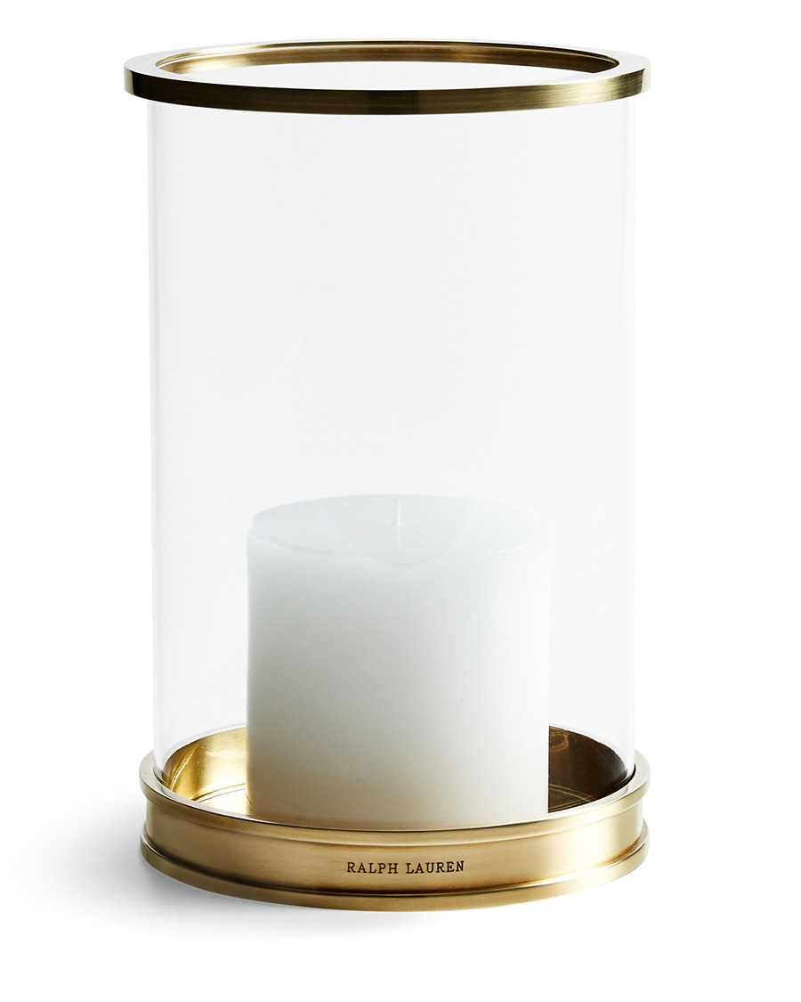 Miehet |  | Ralph Lauren Home | Modern Mini Hurricane Lamp Glass/Brass