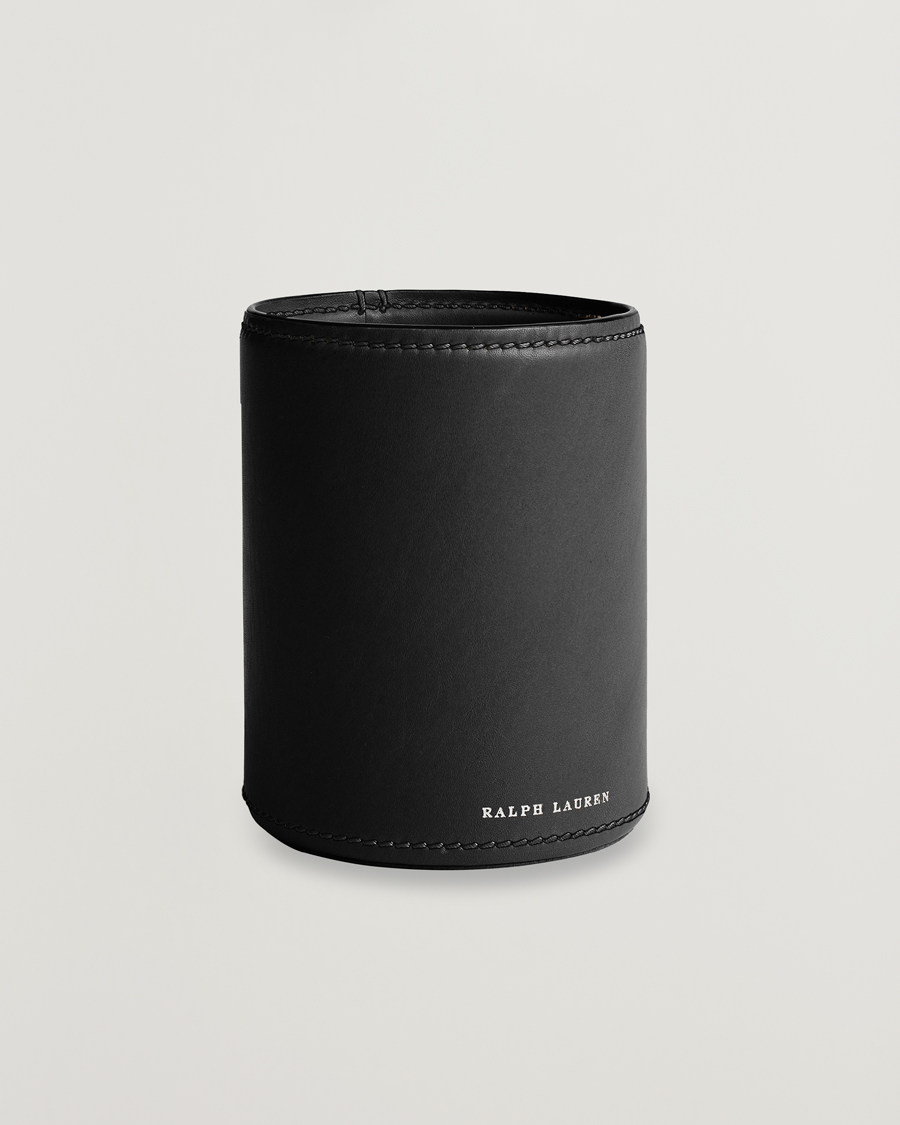 Mies | Kotiin | Ralph Lauren Home | Brennan Leather Pencil Cup Black