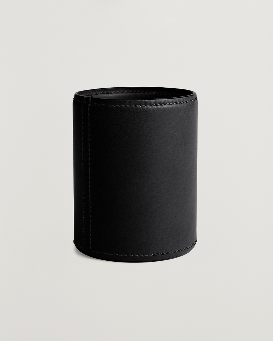 Mies | Kotiin | Ralph Lauren Home | Brennan Leather Pencil Cup Black