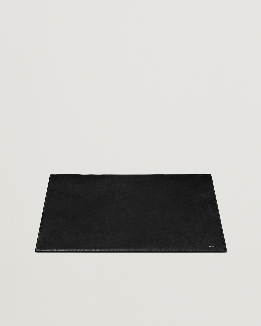 Mies | Kotiin | Ralph Lauren Home | Brennan Small Leather Desk Blotter Black