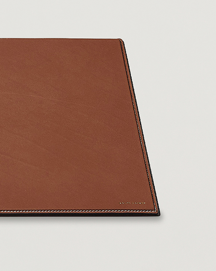 Mies |  | Ralph Lauren Home | Brennan Small Leather Desk Blotter Saddle Brown