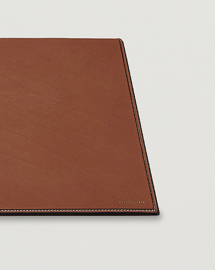 Mies | Kotiin | Ralph Lauren Home | Brennan Small Leather Desk Blotter Saddle Brown