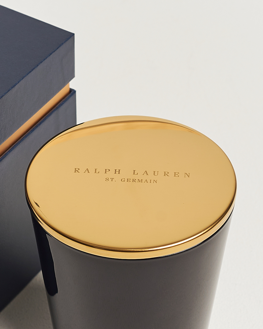 Mies | Oloasut | Ralph Lauren Home | St Germain Single Wick Candle Navy/Gold