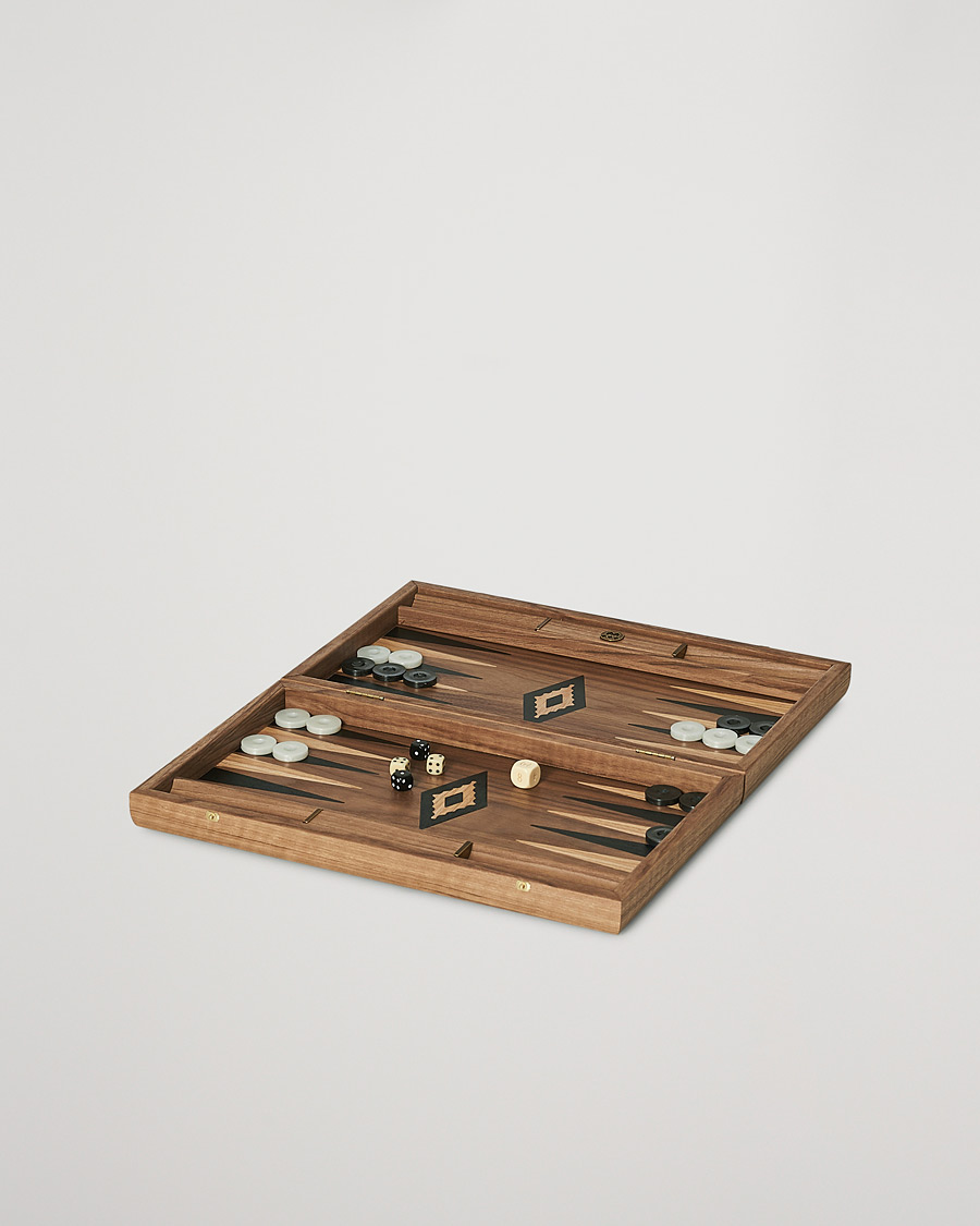 Mies | Urheilu ja vapaa-aika | Manopoulos | American Walnut Backgammon With Side Racks