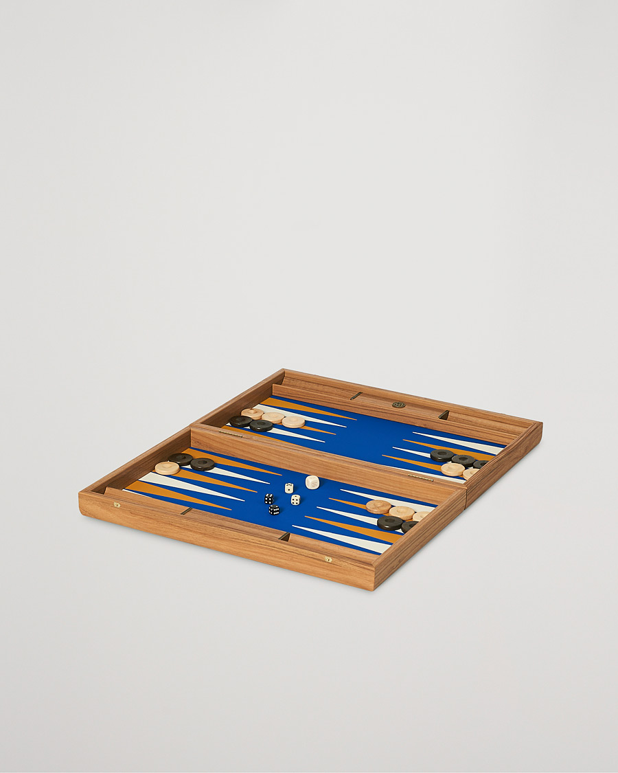 Mies | Urheilu ja vapaa-aika | Manopoulos | Walnut Royal Blue Large Backgammon