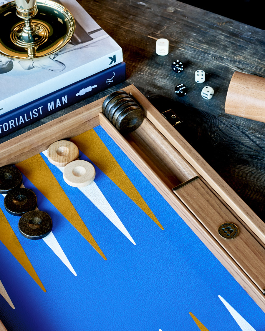 Mies | Urheilu ja vapaa-aika | Manopoulos | Walnut Royal Blue Large Backgammon