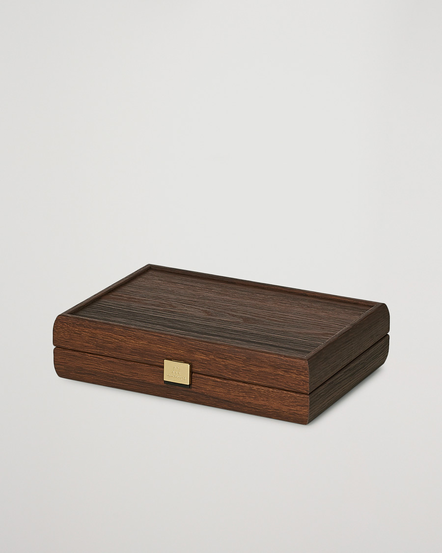 Mies | Lifestyle | Manopoulos | Wooden Card Case Dark Brown
