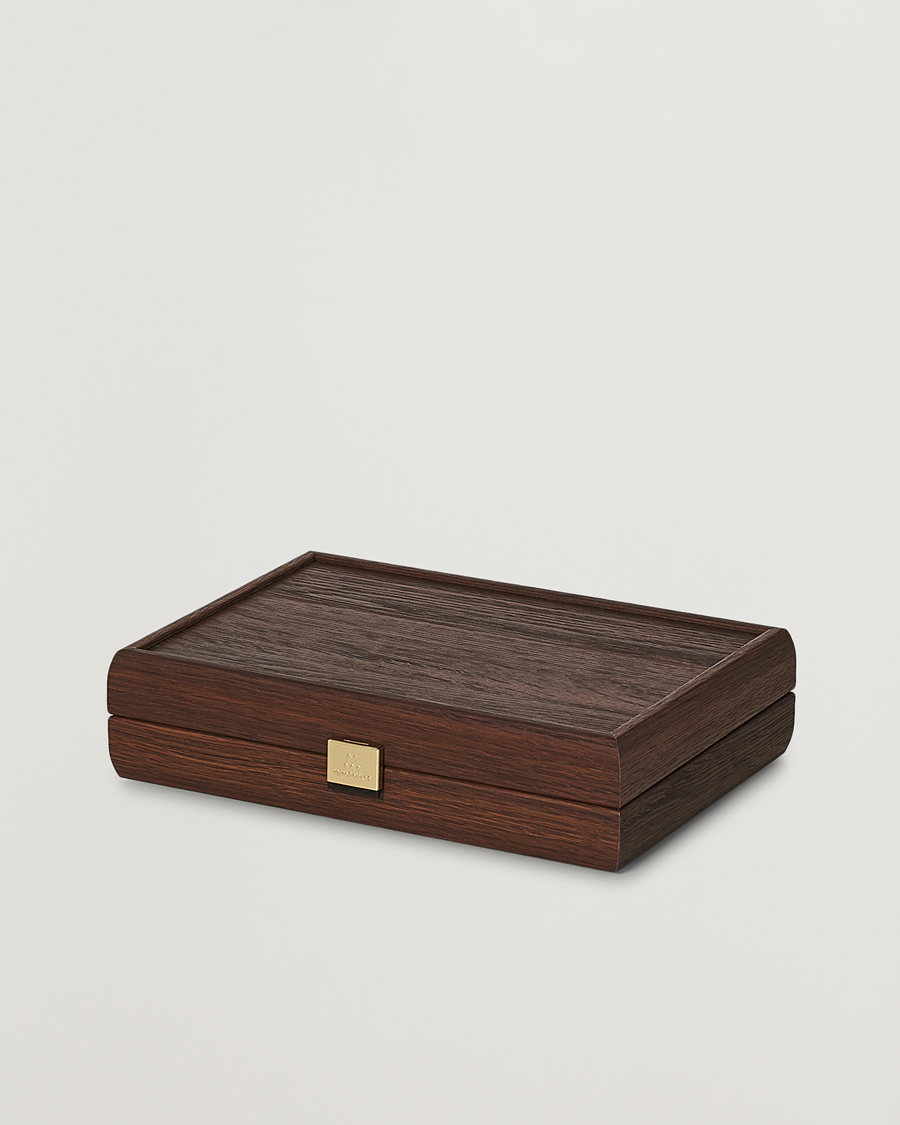 Mies | Lifestyle | Manopoulos | Wooden Domino Case Dark Brown