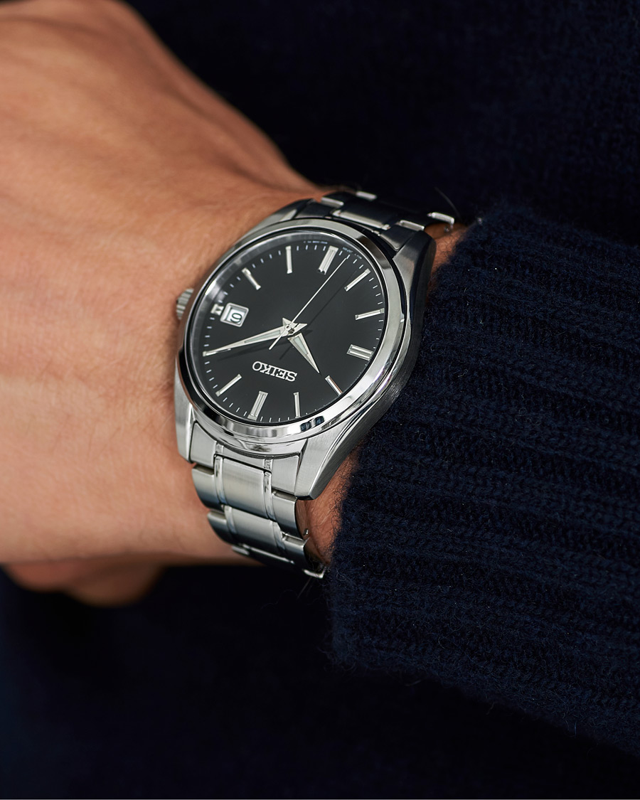 Mies | Seiko Sapphire 40mm Steel Black Dial | Seiko | Sapphire 40mm Steel Black Dial