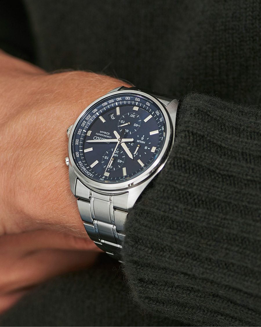 Mies | Seiko Chronograph 42mm Steel Blue Dial | Seiko | Chronograph 42mm Steel Blue Dial