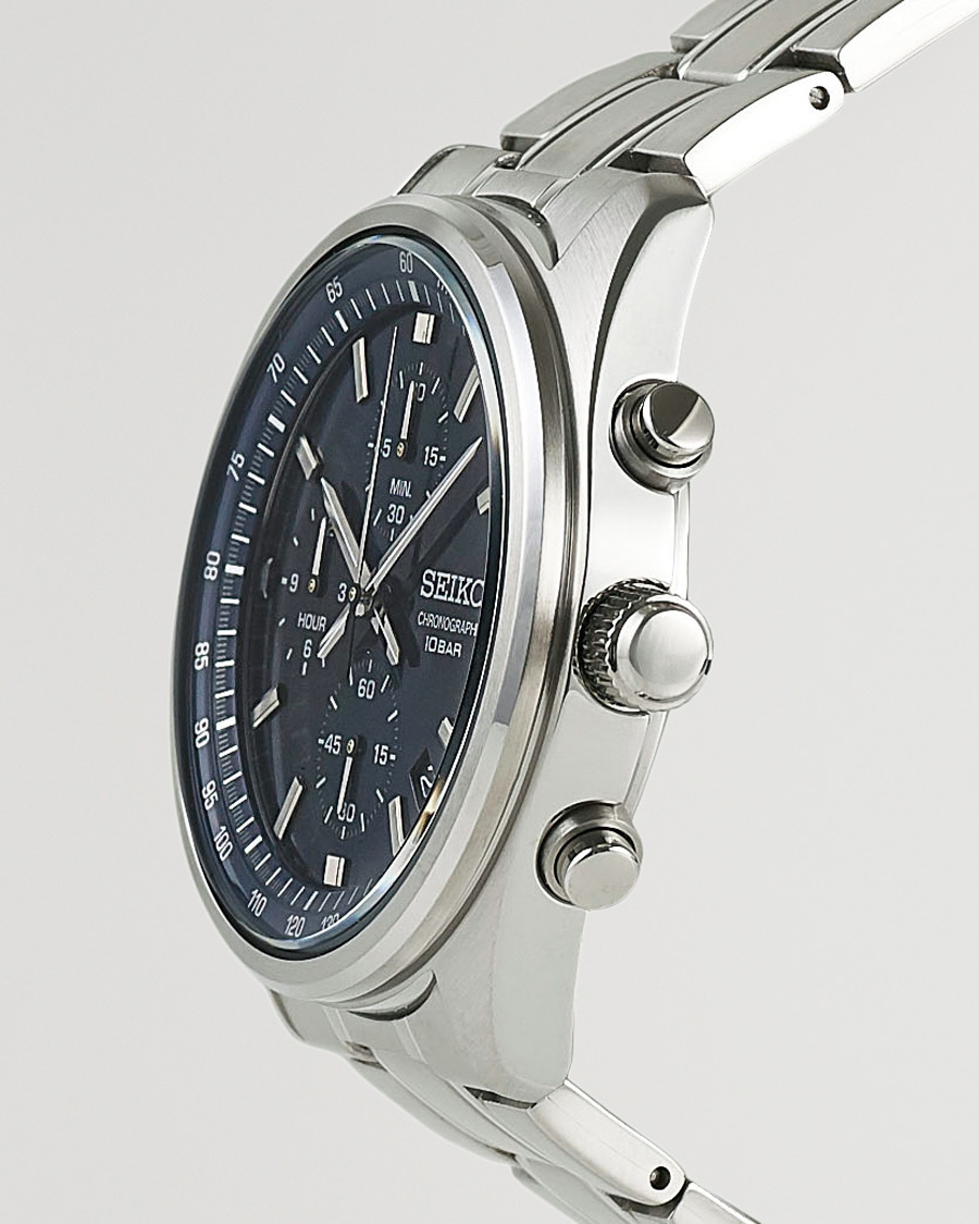 Mies | Seiko Chronograph 42mm Steel Blue Dial | Seiko | Chronograph 42mm Steel Blue Dial