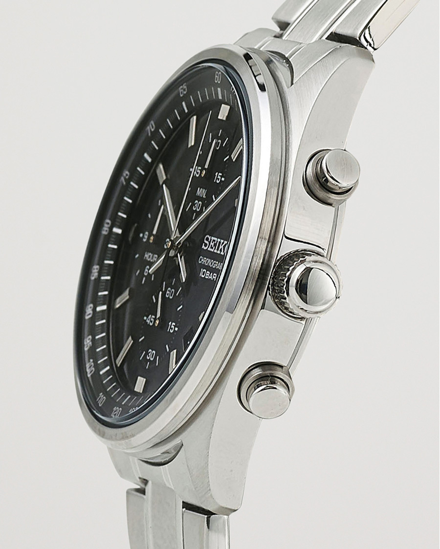 Mies | Seiko Chronograph 42mm Steel Black Dial | Seiko | Chronograph 42mm Steel Black Dial