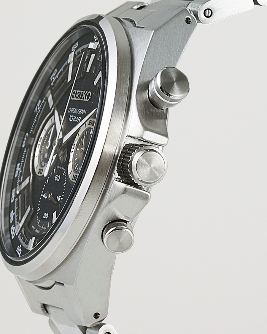 Mies | Seiko Chronograph 41mm Steel Black Dial | Seiko | Chronograph 41mm Steel Black Dial