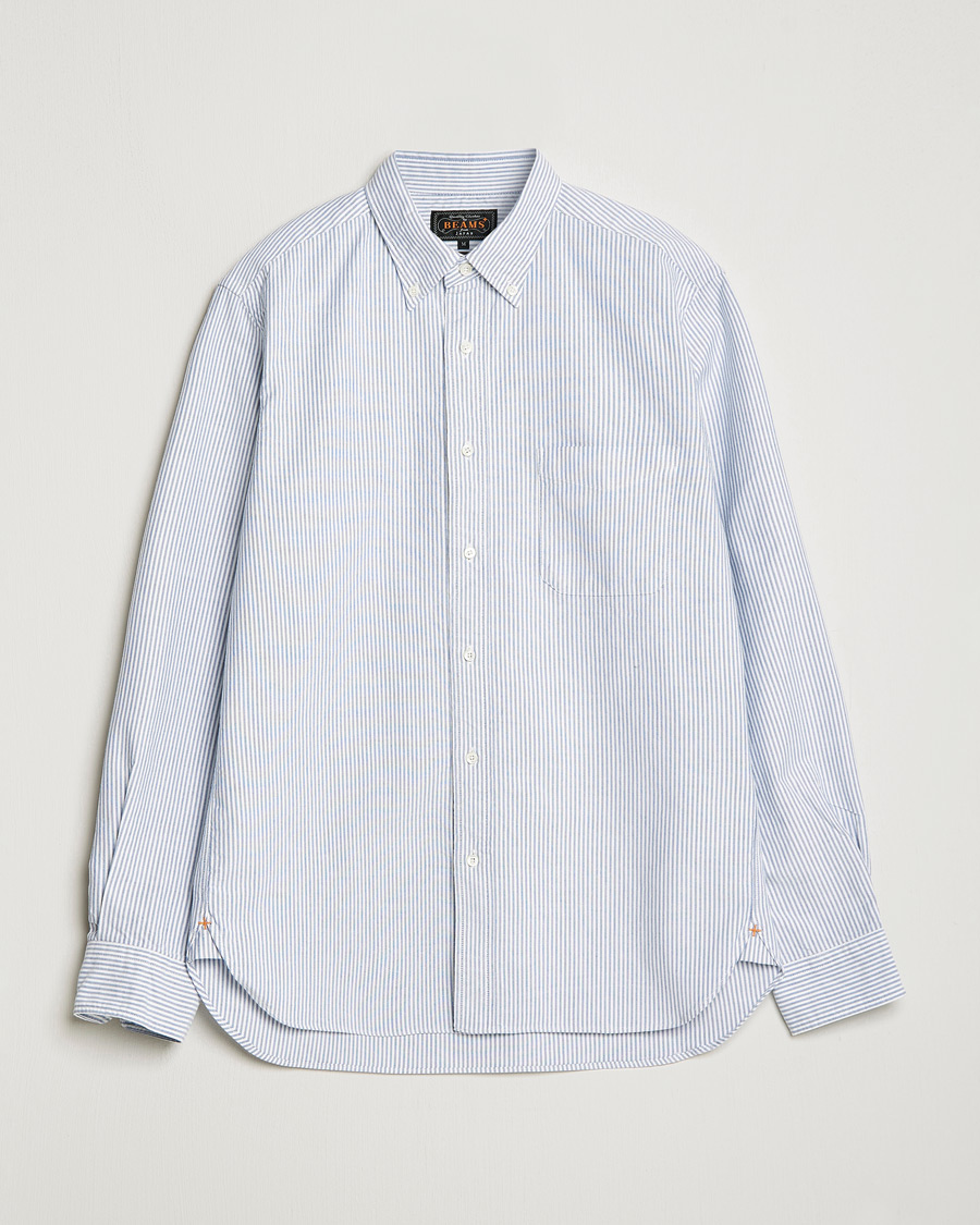 Mies | Kauluspaidat | BEAMS PLUS | Oxford Button Down Shirt Blue Stripe