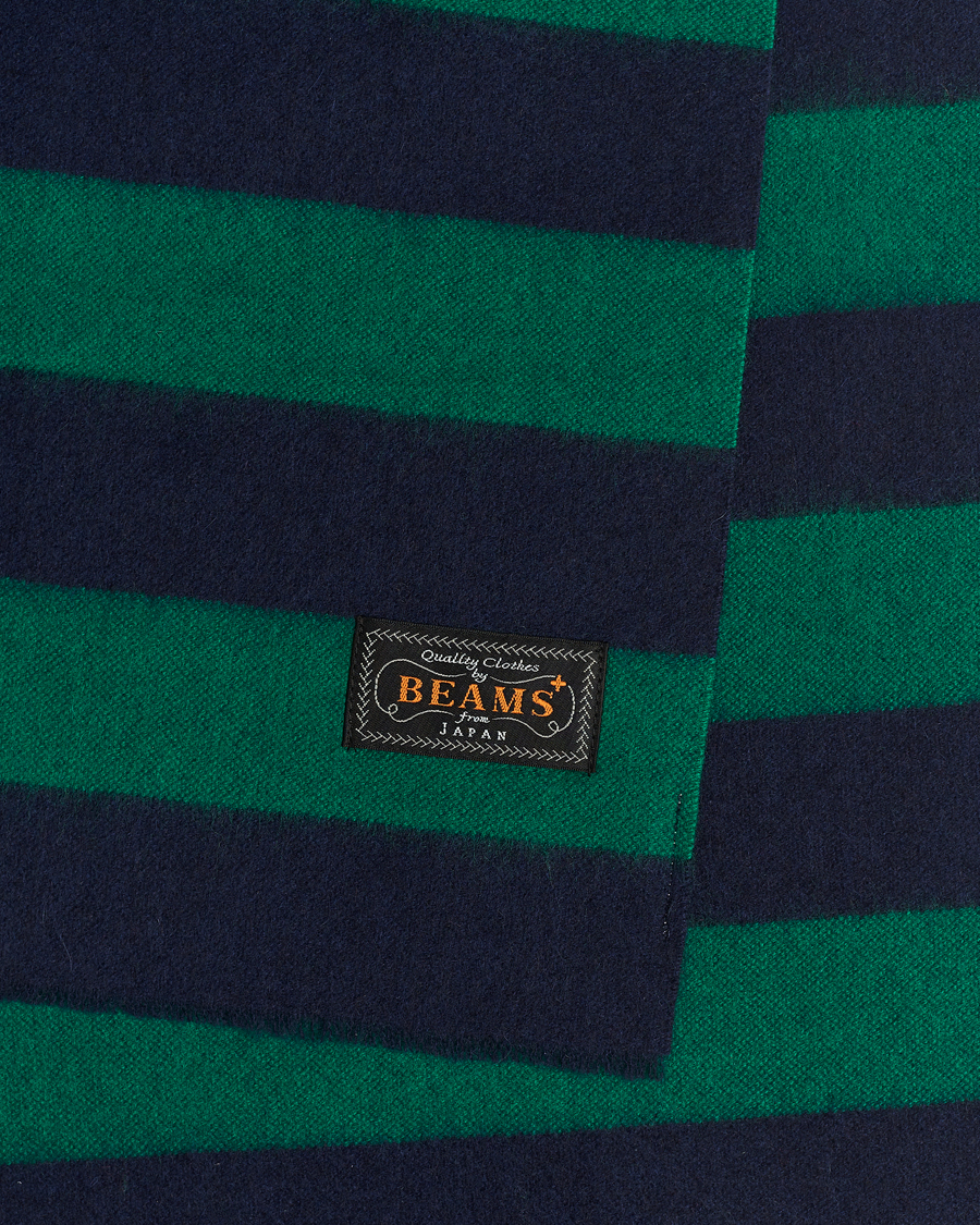 Mies | BEAMS PLUS Cashmere Stripe Scarf Green/Navy | BEAMS PLUS | Cashmere Stripe Scarf Green/Navy