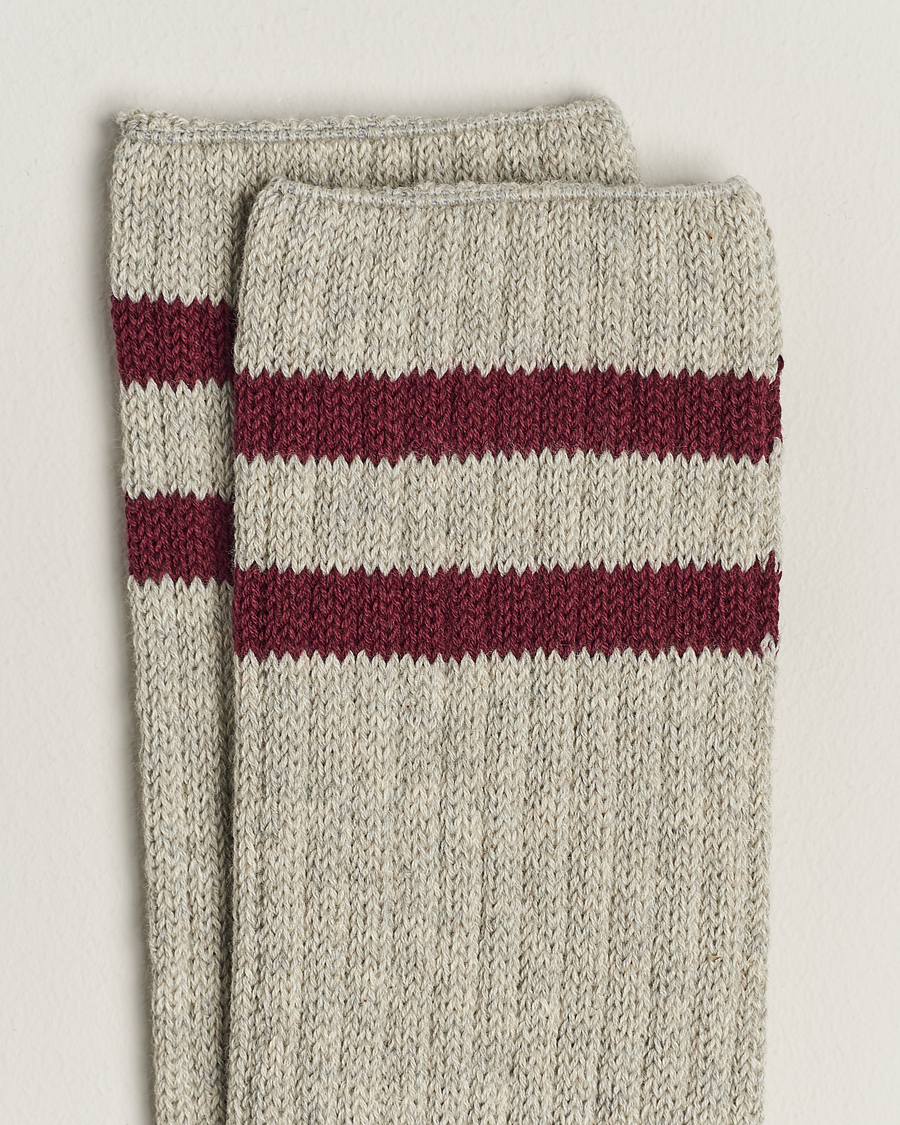 Mies | Alusvaatteet | BEAMS PLUS | Schoolboy Socks Grey/Burgundy