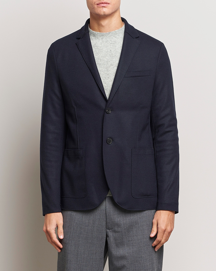Mies | Pikkutakit | Harris Wharf London | Two Button Vented Superfine Merino Blazer Navy