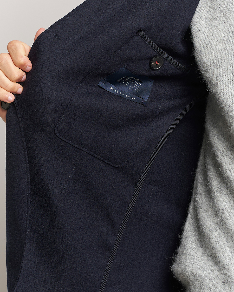 Mies | Pikkutakit | Harris Wharf London | Two Button Vented Superfine Merino Blazer Navy