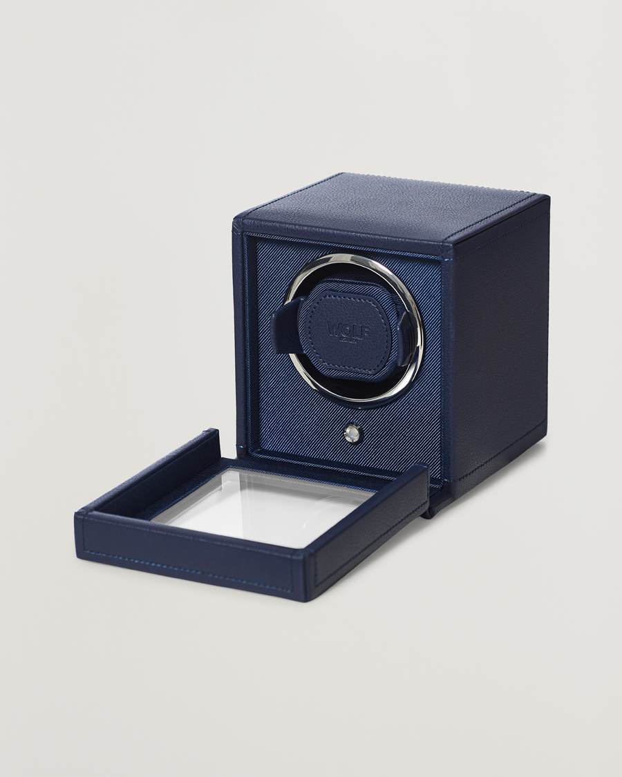 Mies | Kello- ja korurasiat | WOLF | WOLFCub Single Watch Winder With CoverNavy