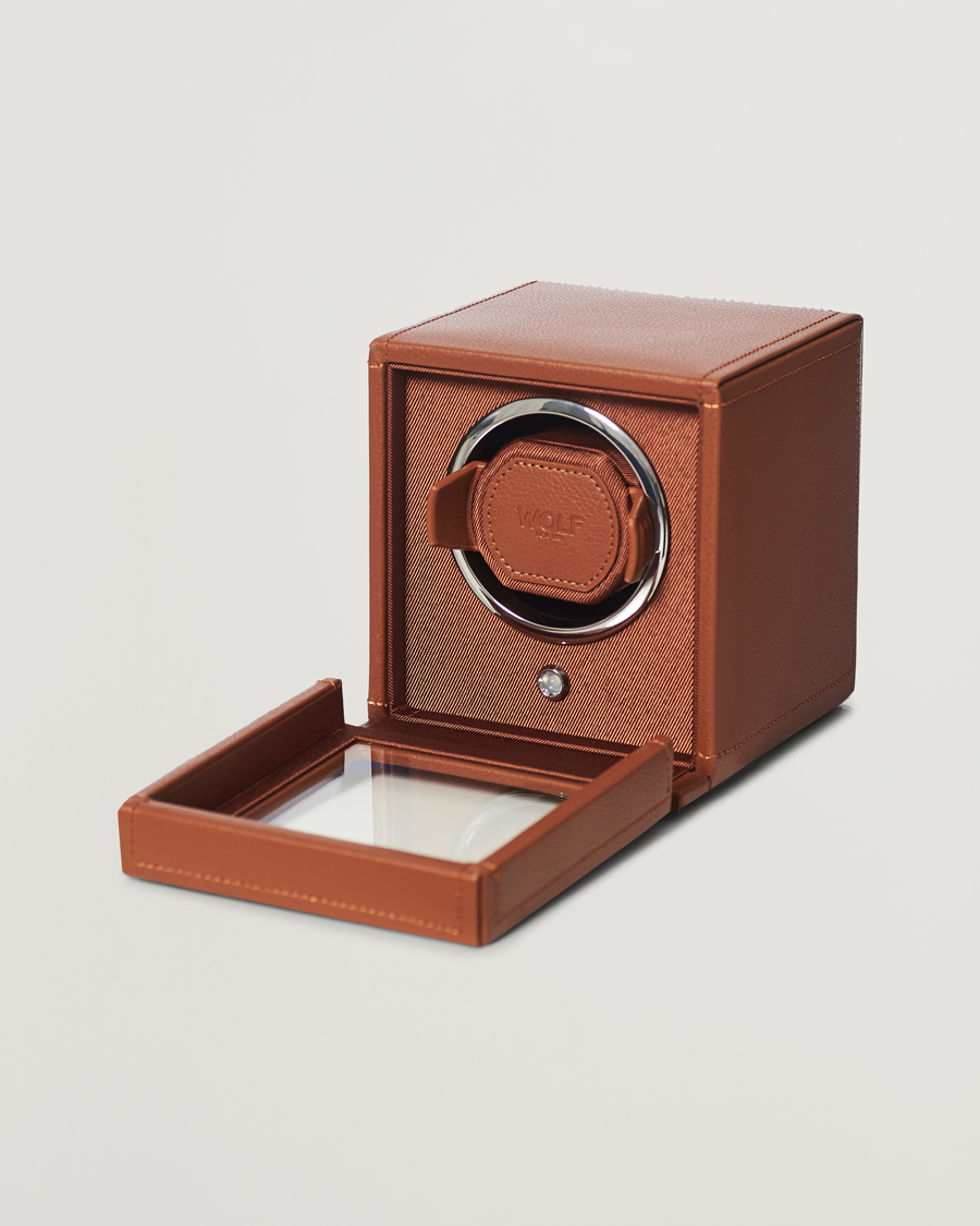 Mies | Kello- ja korurasiat | WOLF | Cub Single Winder With Cover Cognac