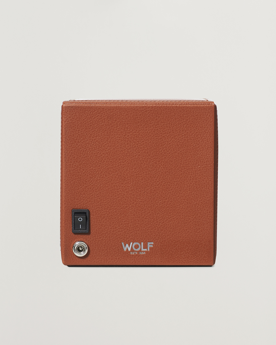 Mies | Kello- ja korurasiat | WOLF | Cub Single Winder With Cover Cognac