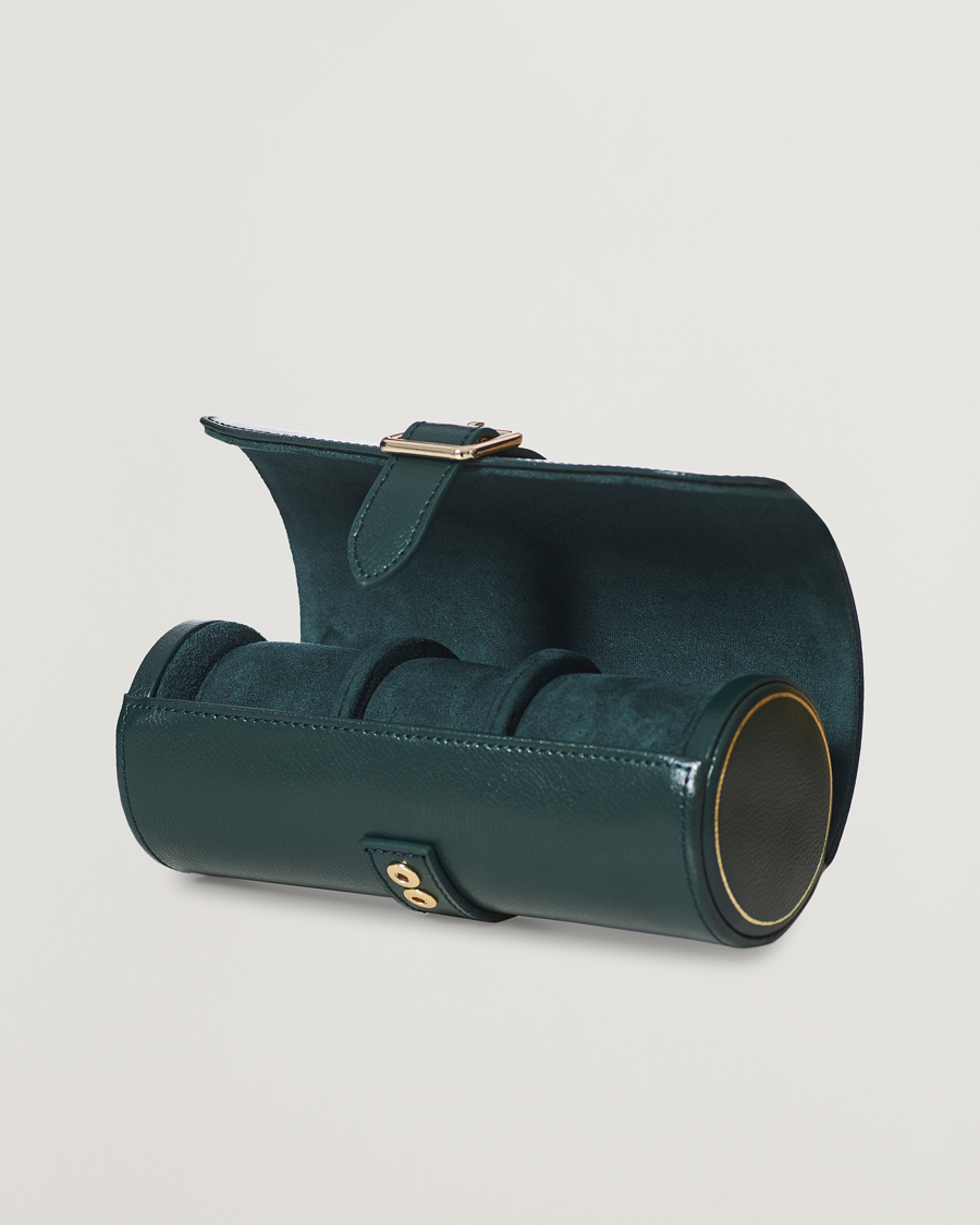 Mies | Kello- ja korurasiat | WOLF | British Racing Green Triple Watch Roll