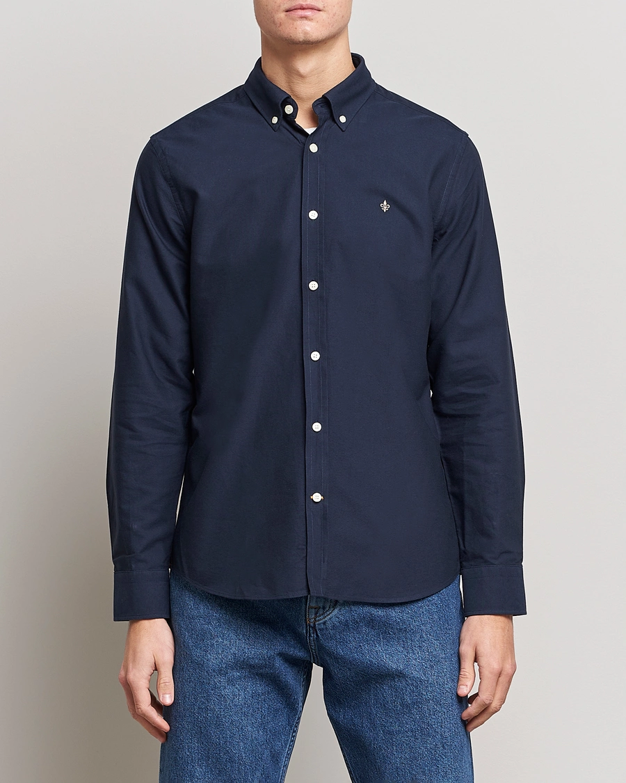 Mies | Kauluspaidat | Morris | Oxford Button Down Cotton Shirt Navy