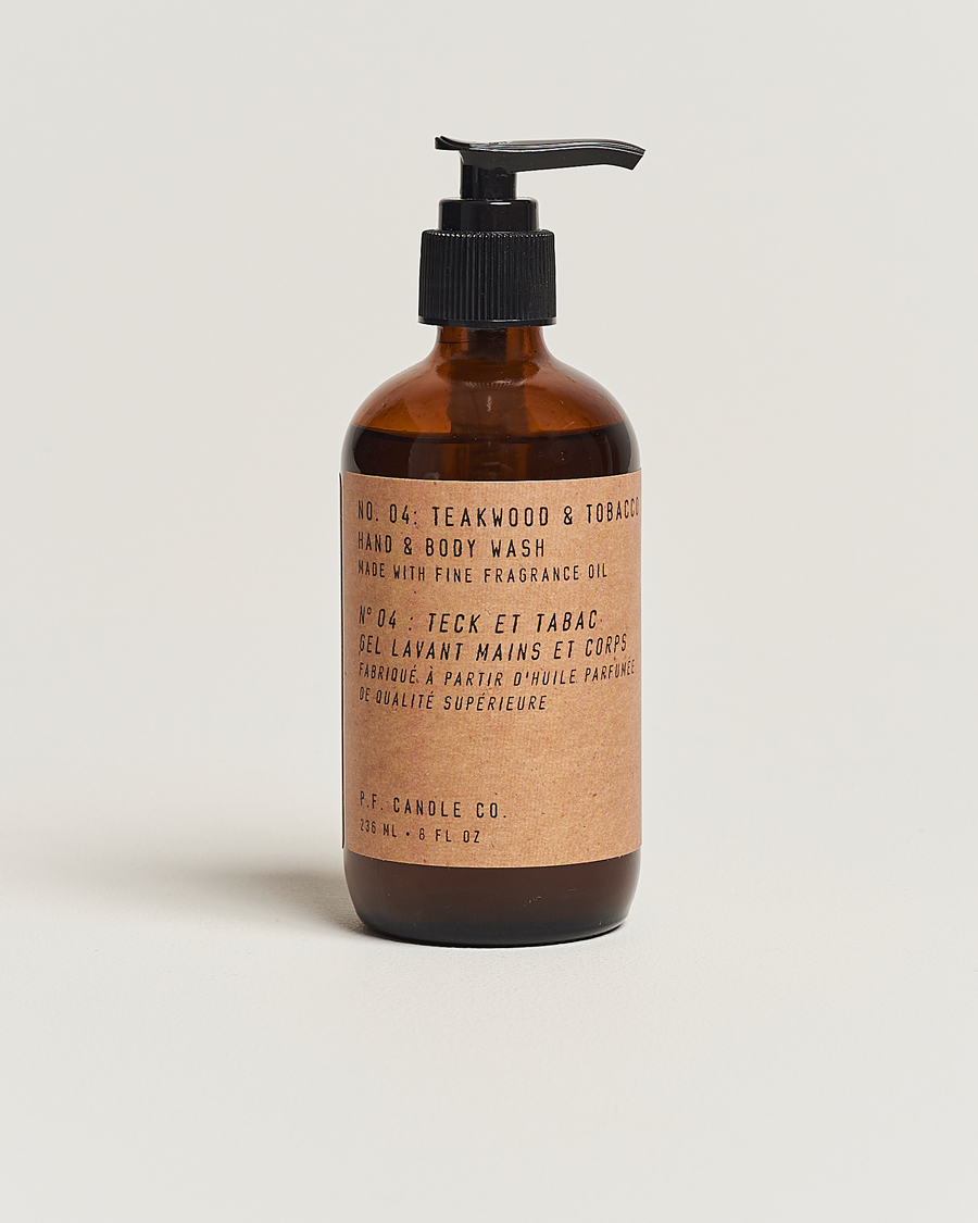 Mies | P.F. Candle Co. Hand & Body Wash No. 4 Teakwood & Tobacco 236ml | P.F. Candle Co. | Hand & Body Wash No. 4 Teakwood & Tobacco 236ml