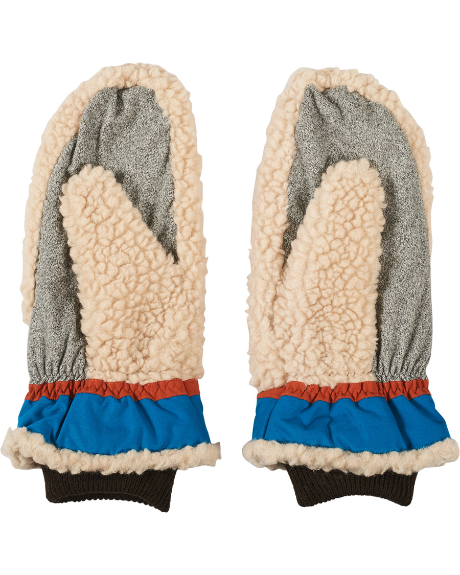 Mies | Elmer by Swany Miyo Wool Teddy Mittens Beige/Blue | Elmer by Swany | Miyo Wool Teddy Mittens Beige/Blue