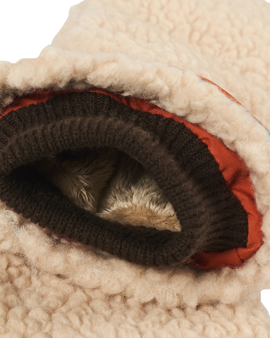 Mies | Elmer by Swany Miyo Wool Teddy Mittens Beige/Blue | Elmer by Swany | Miyo Wool Teddy Mittens Beige/Blue