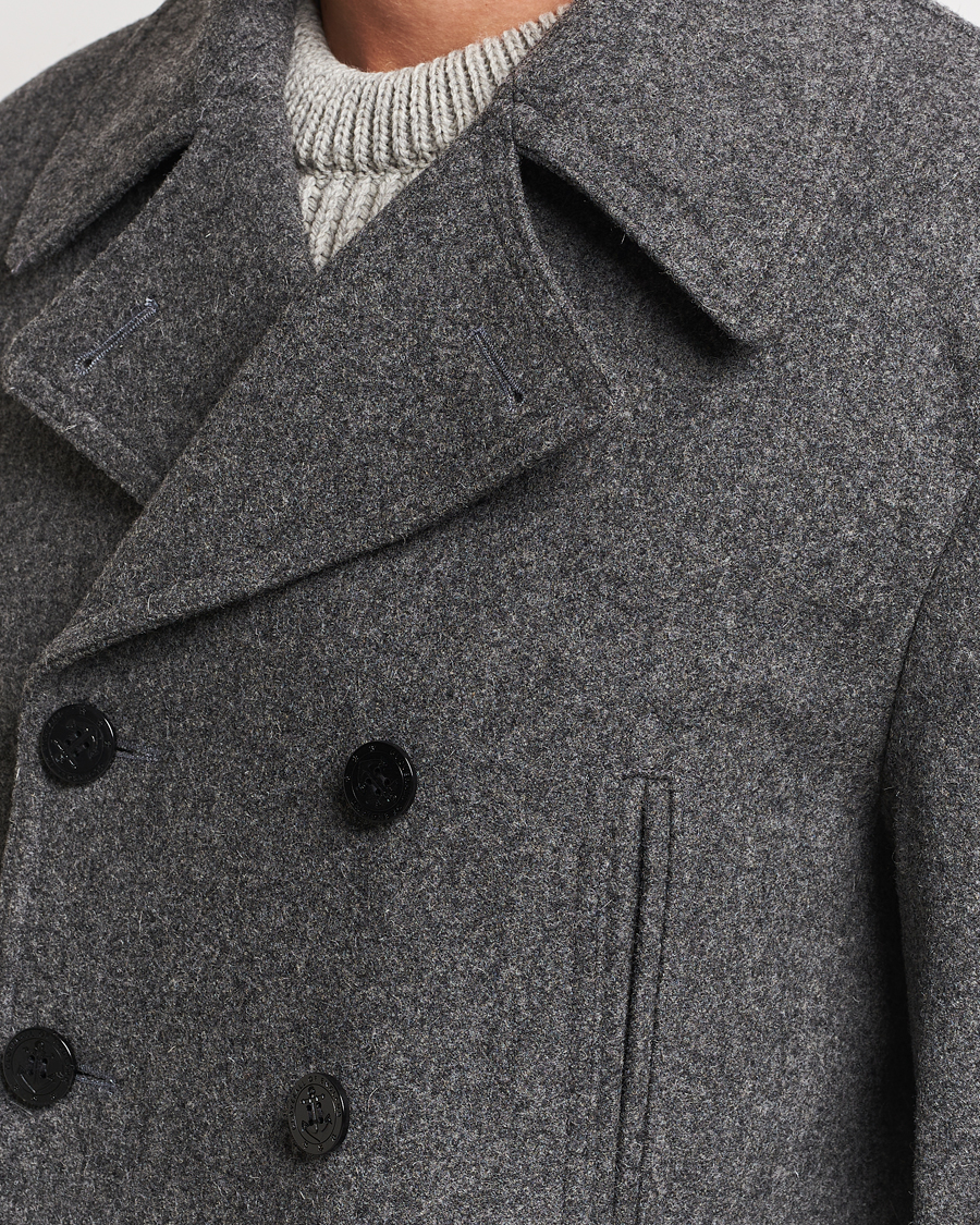 Mies | Takit | Gloverall | Churchill Reefer Peacoat Grey