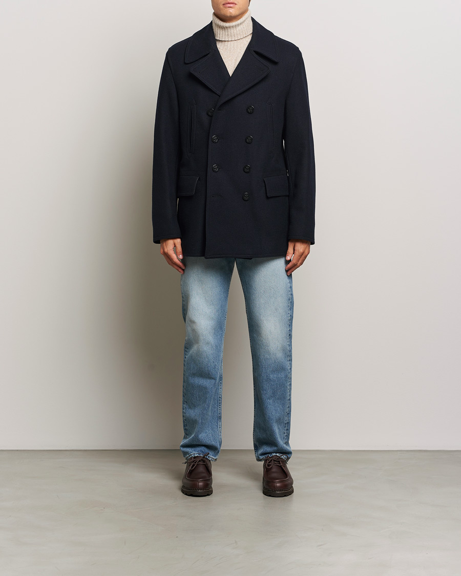 Mies | Takit | Gloverall | Churchill Reefer Peacoat Navy