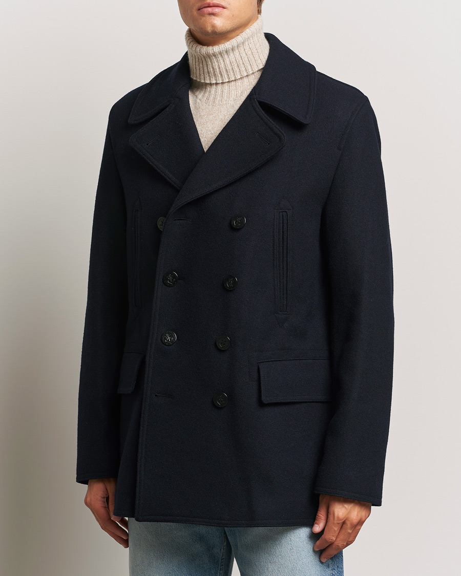 Mies | Takit | Gloverall | Churchill Reefer Peacoat Navy