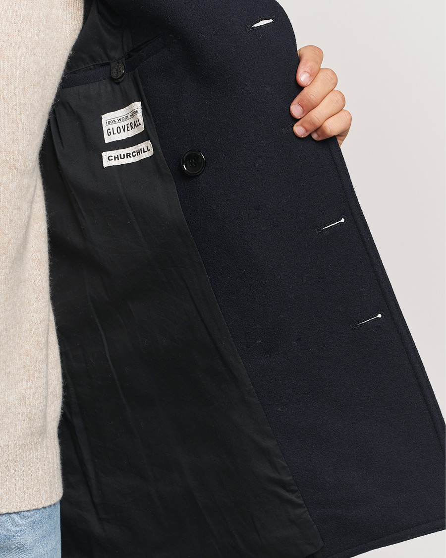 Mies | Takit | Gloverall | Churchill Reefer Peacoat Navy