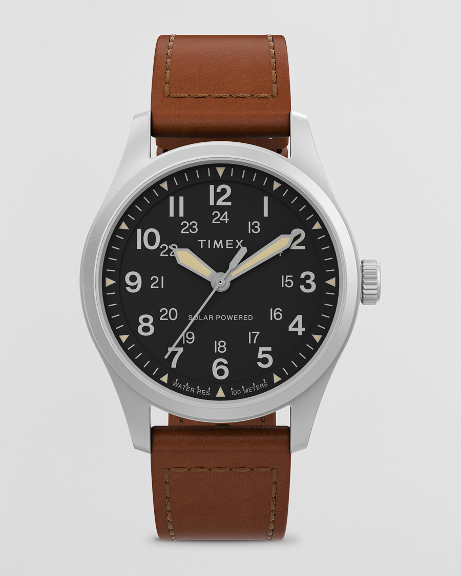 Mies | Timex Field Post Solar Watch 36mm Brown/Black | Timex | Field Post Solar Watch 36mm Brown/Black
