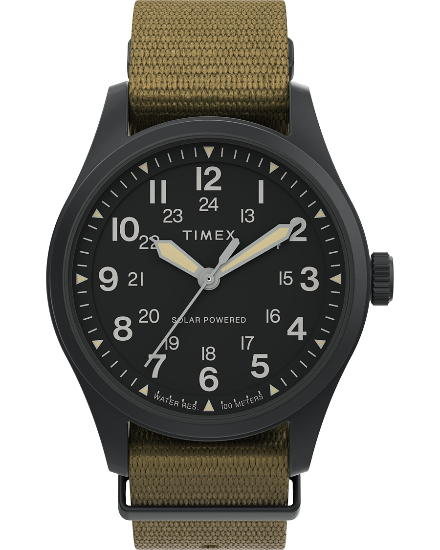 Mies | Timex Field Post Solar Watch 36mm Green/Black | Timex | Field Post Solar Watch 36mm Green/Black