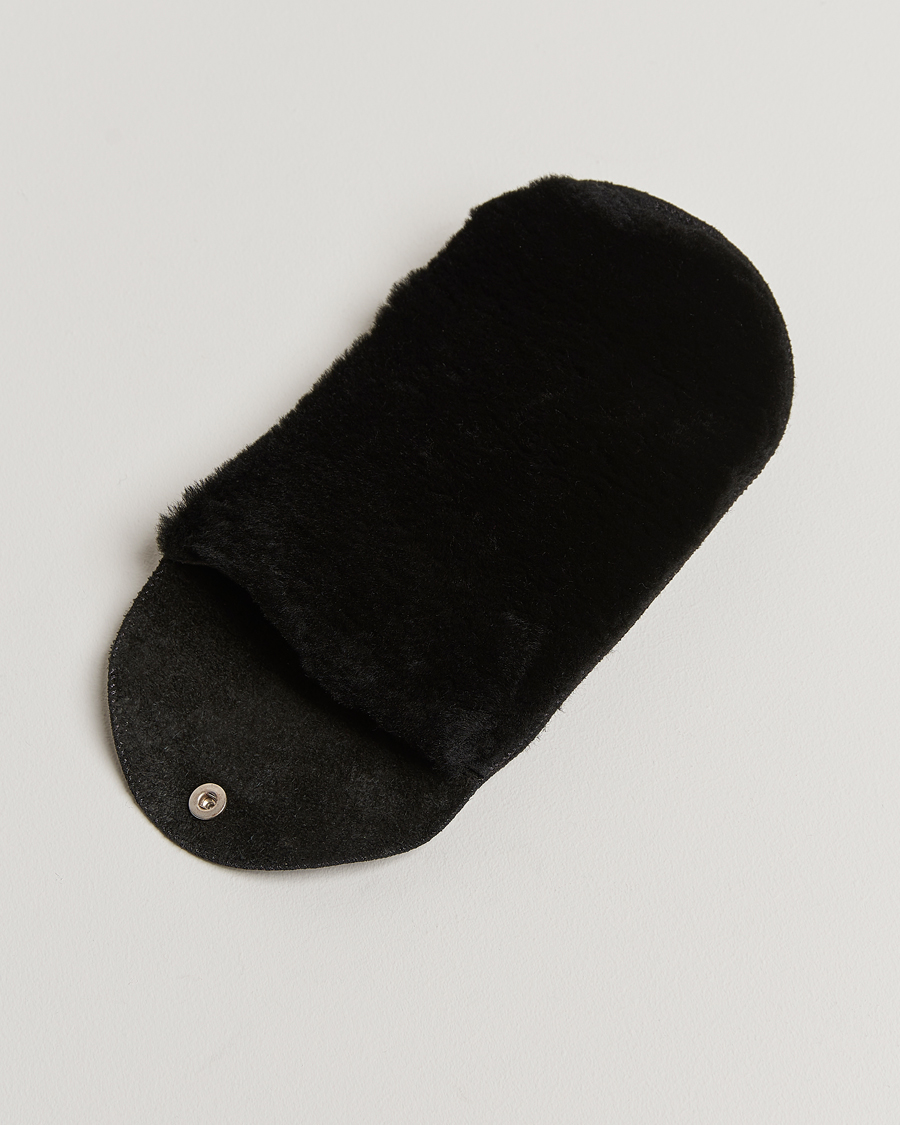 Mies | John Lobb Grain Leather Buffing Glove Black Fur | John Lobb | Grain Leather Buffing Glove Black Fur