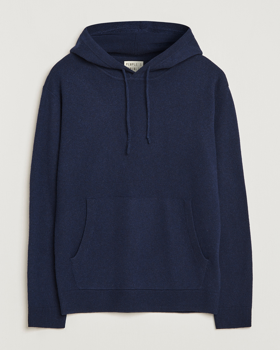 Mies | Puserot | People's Republic of Cashmere | Cashmere Hoodie Navy