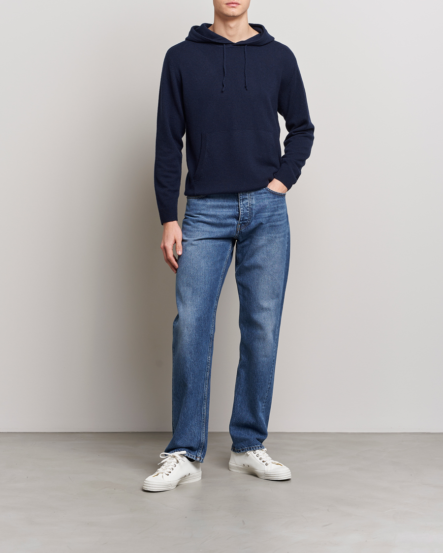 Mies | Puserot | People's Republic of Cashmere | Cashmere Hoodie Navy