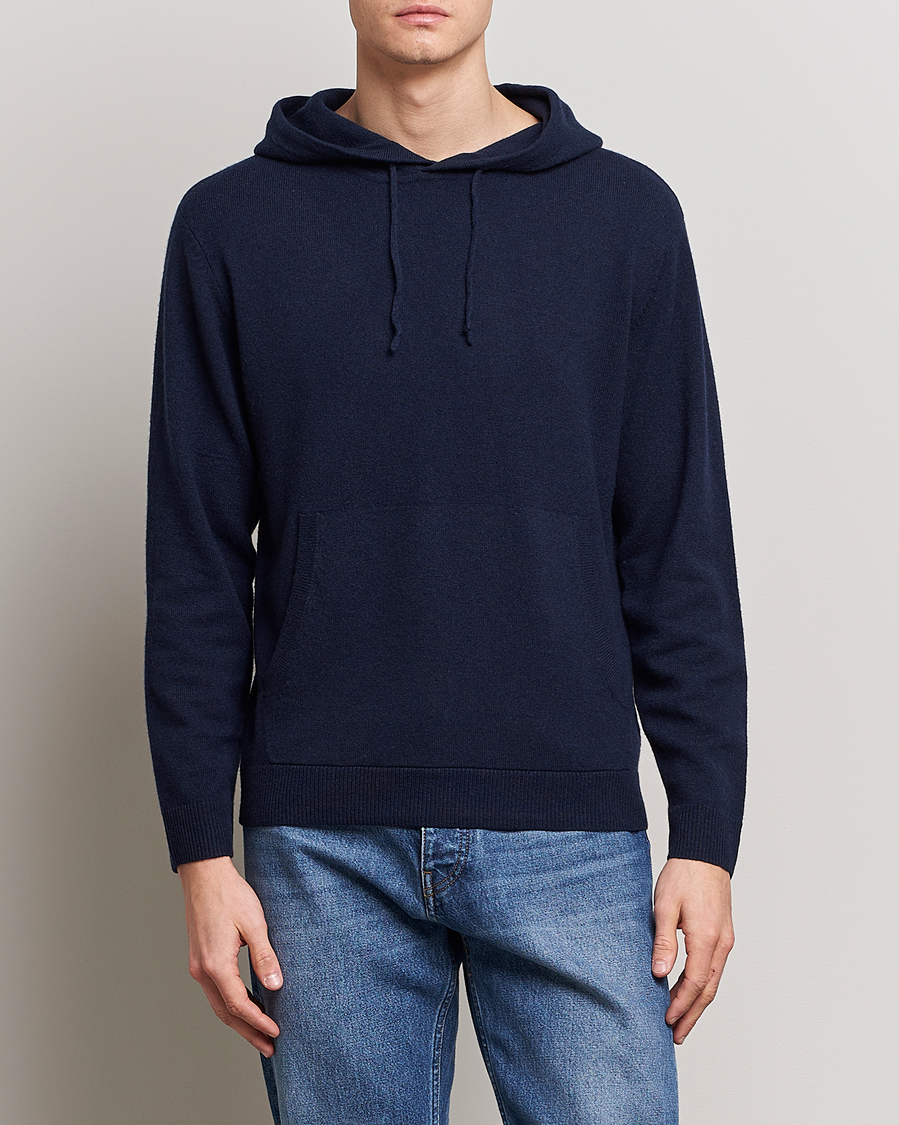 Mies | Puserot | People's Republic of Cashmere | Cashmere Hoodie Navy