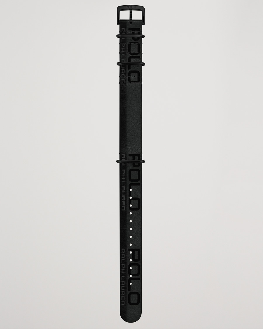 Mies | Polo Ralph Lauren Leather Sporting Strap Black/Grey | Polo Ralph Lauren | Leather Sporting Strap Black/Grey