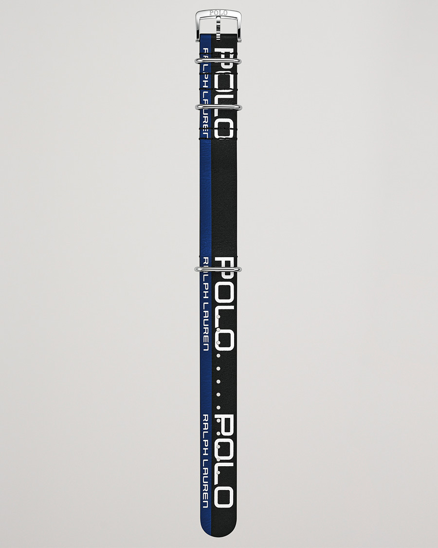 Mies | Polo Ralph Lauren Leather Sporting Strap Black/Blue | Polo Ralph Lauren | Leather Sporting Strap Black/Blue