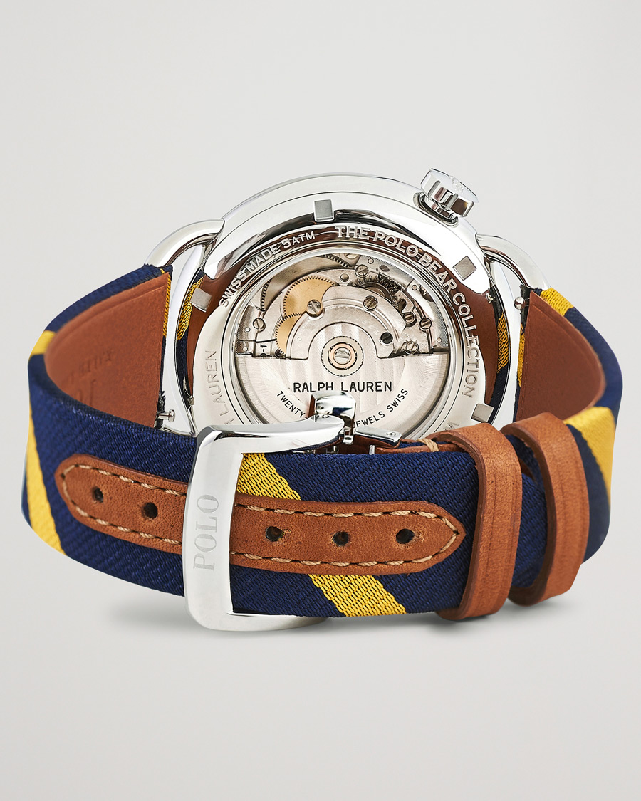 Mies | Polo Ralph Lauren 42mm Automatic Nautical Bear White Dial | Polo Ralph Lauren | 42mm Automatic Nautical Bear White Dial