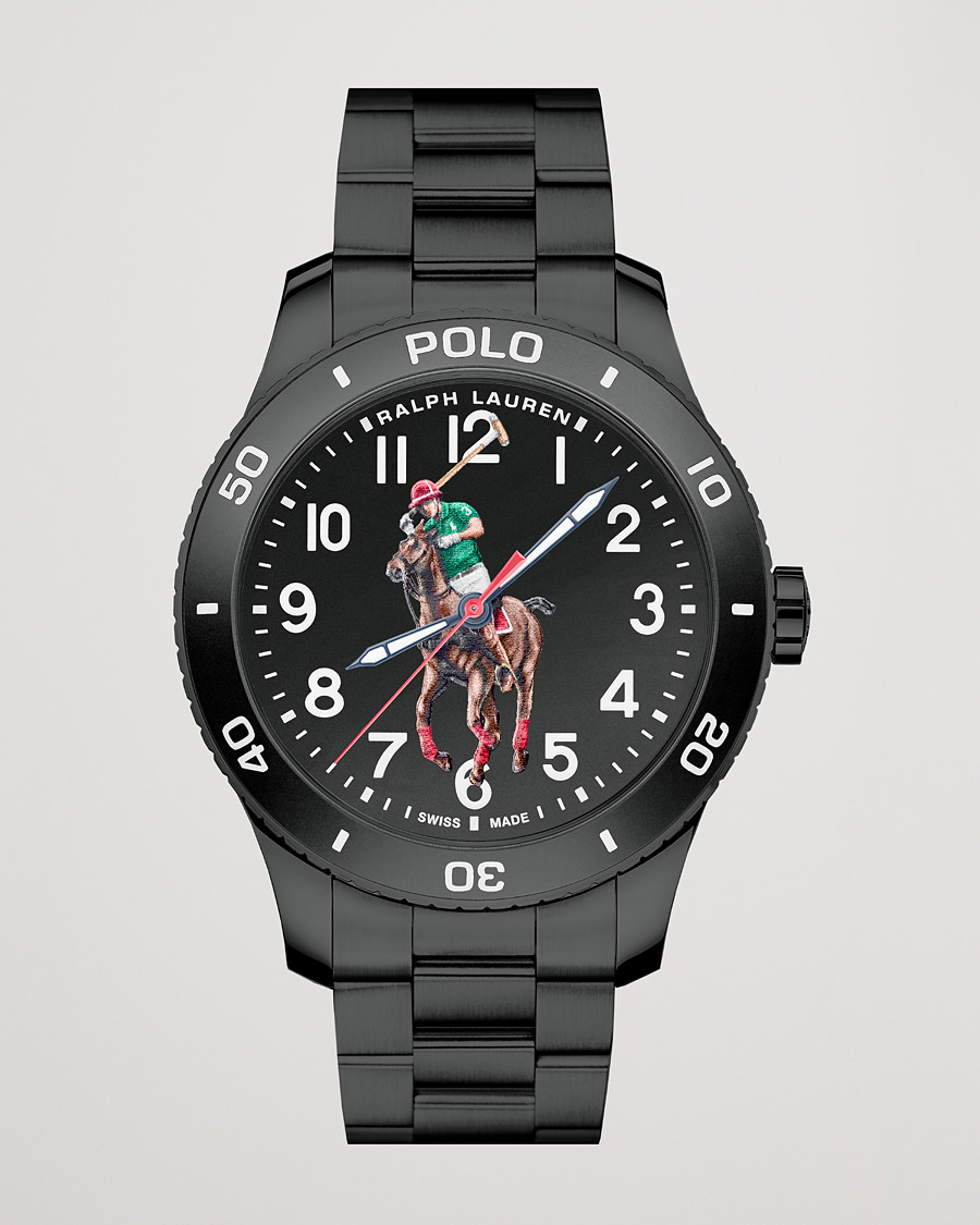 Mies | Polo Ralph Lauren 42mm Automatic Pony Player Black Dial | Polo Ralph Lauren | 42mm Automatic Pony Player Black Dial
