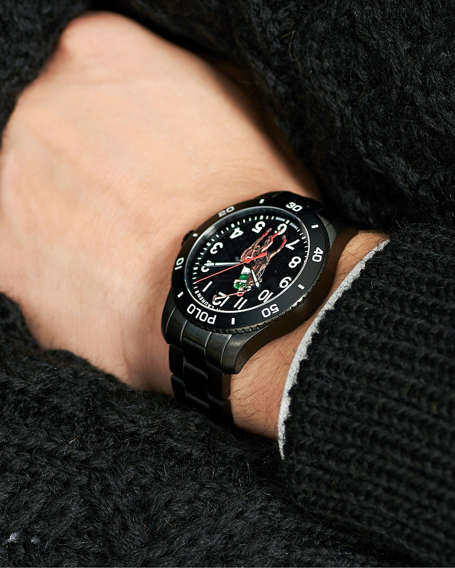 Mies | Polo Ralph Lauren 42mm Automatic Pony Player Black Dial | Polo Ralph Lauren | 42mm Automatic Pony Player Black Dial